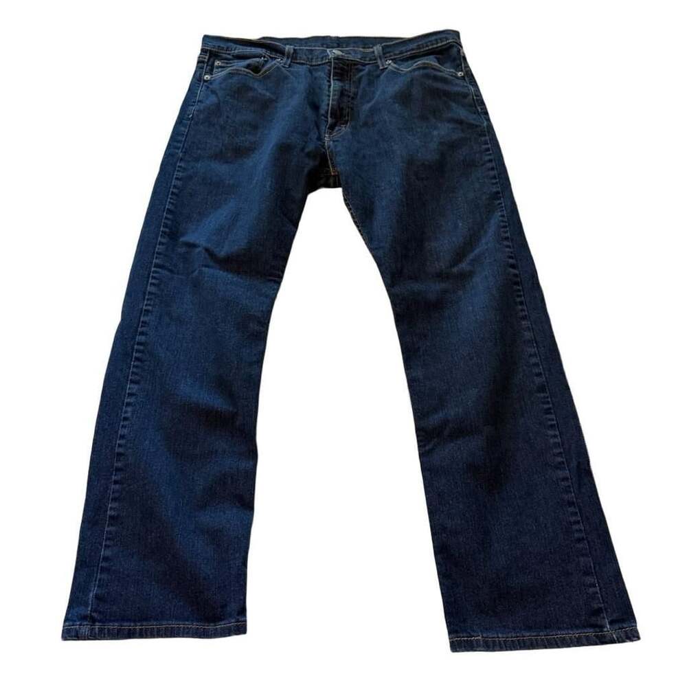 Levi's 513 Slim Straight Jeans Size 36x30 Dark Wash Denim